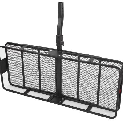 China Steel Hitch Basket Style Mount Folding Cargo Carrier Luggage Rack With 500lbs Loading Capacity Fits For 2