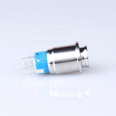 China Push Button Switch 19mm Push Button Metal Illuminated Momentary Foot Switch for sale