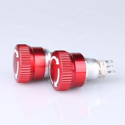 China 2019 Waterproof Push Button Switch Emergency Stop IP65 2019 Hot Sale 19MM Mushroom Push Button for sale