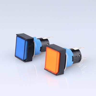 China Plastic 16mm Led Momentary Illuminated Push Button Switch for sale