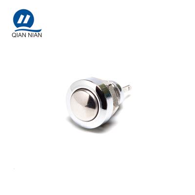 China Stainless Steel 8mm Mini Push Button IP67 Metal Waterproof Led Momentary 12v Push Button Switch for sale