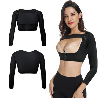 China Antibacterial Back Corrector Supports Long Sleeves Shoulder Shapewear Complete Upper Body Shaper De Fajas Barrel Post Surgery Arms for sale