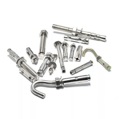 China Free Sample Steel Expansion Screw Through Bolt And Nuts Hex Concrete Wall Hardware Wedge Anchor Bolt for sale