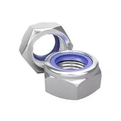 China Automotive Industry Hex Nylock Lock Nuts Manufacturers Hex Nut Fastener Stainless Steel Factory Direct Hex Nut for sale