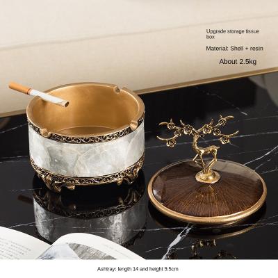 China Light Luxury Style Light Luxury Style  White  Porcelain Portable Ashtrays smoking for Hotel Restaurant Bedroom for sale