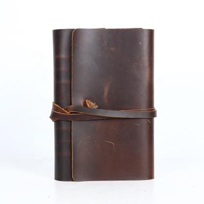 China High Quality / Multifunctional CHANGRONG Vintage Custom Gift Enrolls Leather Notebook Covers For Men And Women for sale