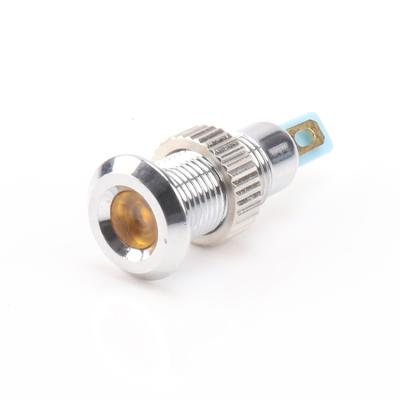 China Stainless Steel Waterproof Ip67 8mm Arched / Flat Head Yellow RGB Led Indicator Signal Lamp 24v 220v for sale