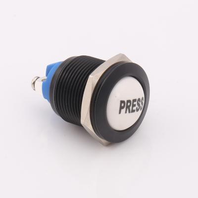 China Industrial Control Knob 19mm Mini On Momentary Waterproof Push Button Black Ceramic Switch for sale