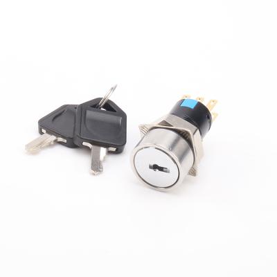 China Industrial Control 16mm 3 Position Waterproof Selector Metal Electric Master Switch for sale