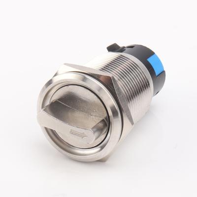 China Industrial Control 19mm 3 Position Metal Push Button Switch Waterproof Mechanical Rotary Switch for sale