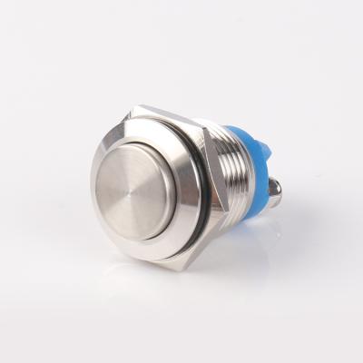 China Button Switch 16mm Round Ip65 Metal Waterproof Push Button Momentary Latching Switches for sale