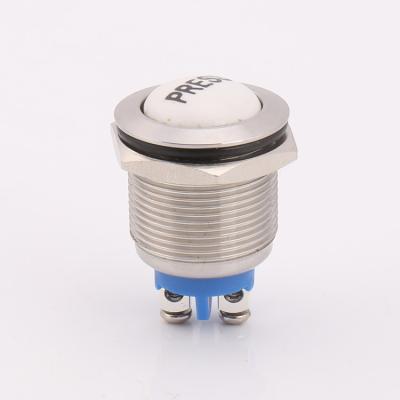 China Industrial Control Waterproof 12v Ceramic Metal 16mm Illuminated 4 Pin Momentary Push Button Switch for sale