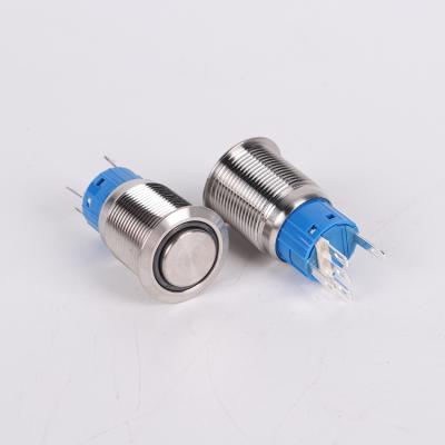 China IP67 Industrial Metal 12v Mini Led Momentary Push Button Switch Waterproof Baijin 8mm Control Switch for sale