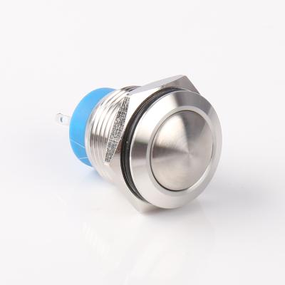 China Button Switch Surface IP65 3A 250V Waterproof Metal Spherical Push Button Switch 16mm Self-recover for sale