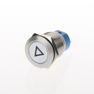 China Industrial Control 19mm Anti-vandal Switch 3no3nc Symbol Customized Self Lock Metal Push Button Switch for sale