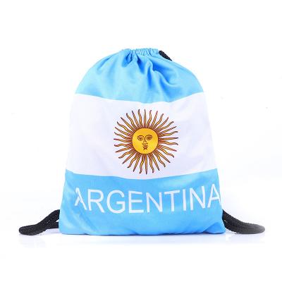 China World Cup Fan SOUVENIR SOUVENIR Football Backpack Drawstring Bag Waterproof Fan Package Pocket Outdoor Sports Backpack for sale