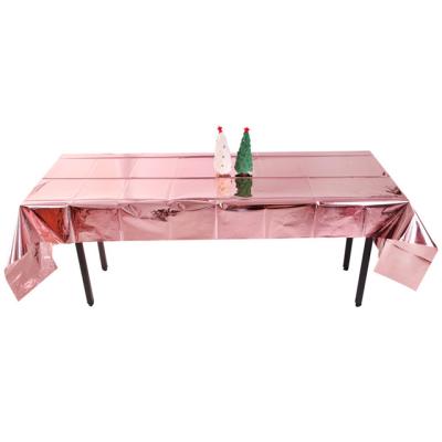 China New Fashional Luminous Tablecloth Wedding Banquet Tablecloth Decorative Aluminum Foil Table Cloth for sale