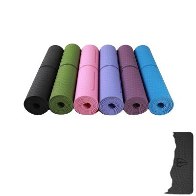 China Gym Eco-Friendly Yoga Mat Natural Rubber Anti Slip Tape Yoga Mat Double Layer Non Slip Logo Custom Yoga Mat for sale