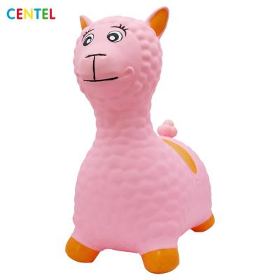 China PVC Inflatable Jumping Toy Llama Toy Ride Animal Toy Cute Safe New Arrival for sale