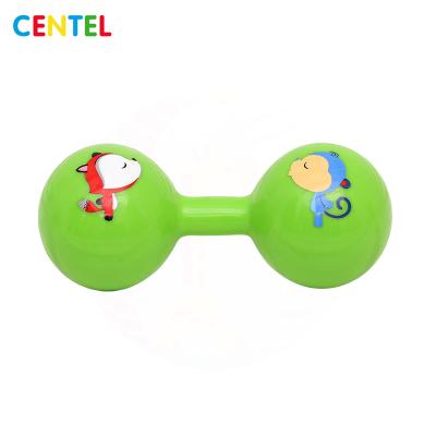 China Safe Plastic Baby Toy Flexible Ball Dumbbell Toy For Baby for sale