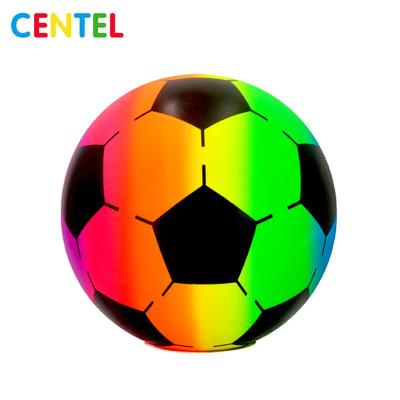 China Eco Friendly Inflatable Baby Toy Flexible Ball PVC Beach Rainbow Ball for sale