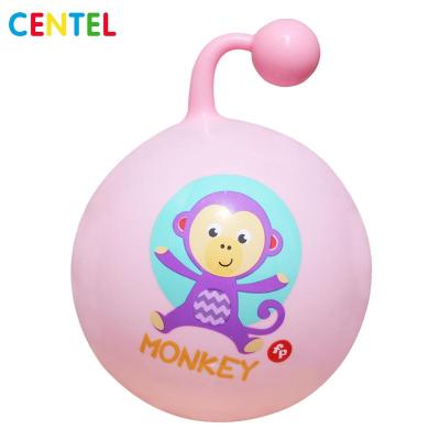 China Baby Safe Shaking Bouncing Balls Plastic Sticker Ball Toy With Logo for sale