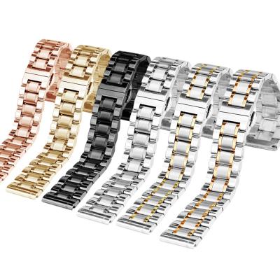 China Classic 304 Stainless Steel Metal Watch Butterfly Bands Smart Strap for t issot quickster shock watch with quick release for sale