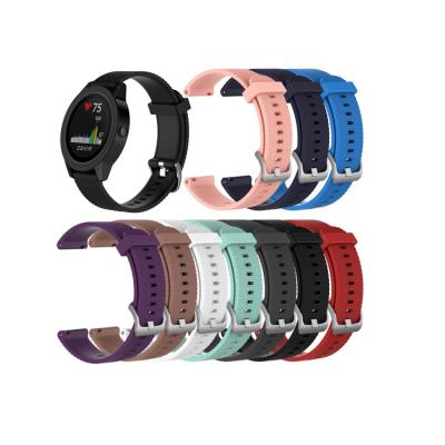 China TPU/Silicon Strap + Zine Alloys Buckle Silicone Sport Straps For Garmin Vivoactive 3 Vivomove Watch Band for sale