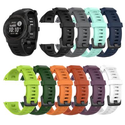 China 22mm Outdoor Sport Silicone Wrist Strap Watch Band Colorful Soft Watch For Instinct Watch Band New for sale