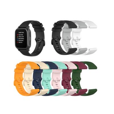 China Wrist Strap Wristband 20mm 22mm Quick Release Strap For Garmin Venu Sq Silicone Band vivomove3 Forerunner 245 watchband watchband vivoactive 645 3 strap for sale