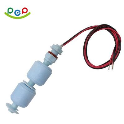 China Water PP Float To Switch Installation Liquid Water Level Sensor Double Ball Vertical Float Switch for sale