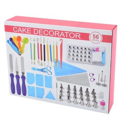 China Viable Baking Cake Decorating Tips Set 56pcs With Box SW-BS952 for sale