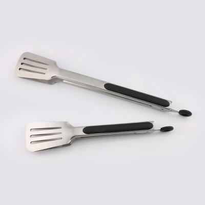 China Durable Heat Resistant Stainless Steel Spatula Tongs With Shovel Tips SW-CT105 for sale