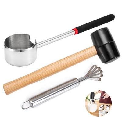 China 3pcs Opener Stainless Steel Coconut Opener Tool Kit SW-KG710B for sale