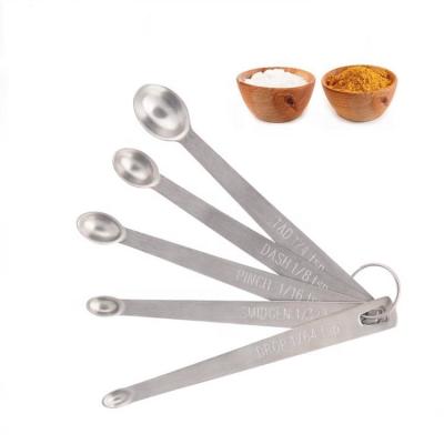 China Sustainable Mini Stainless Steel Measuring Spoons Set 5pcs SW-KG126E for sale