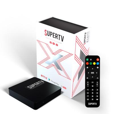 China Android TV Box Smart S905X IPTV Box Support Youtube Supertv X White Box Without Subscription 110MM*110MM for sale