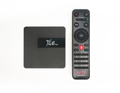 China Factory Customized Android Smart S905X TV Box 2G RDA 16G Flash X6 Class TV Box With Smart Voice Remote 110MM*110MM for sale