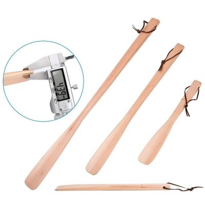 China All Shoes If Long Grip Shoe Horn Shoe Pusher Spoon Professional Wooden Flexible Professional Shoe Horn Shoe Horn Home Tools for sale