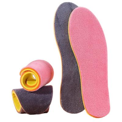 China Warm Breathable Winter Velvet Insoles Sport Running Insert Mesh Deodorant Breathable Cushion Support For Feet Man Women Orthopedic Insoles for sale