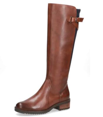 China Other 2021 fashion women stretch upper fabric with genuine leather inside mid zipper heel knee boot for sale