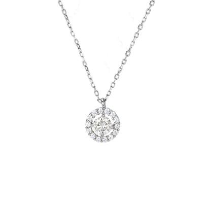 China Clavicle chain 925 silver wild moissanite pendant necklace new love cold wind accessories for sale