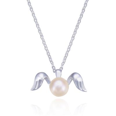 China Angel Wings Clavicle Chain Necklace s925 Pendant Silver Pearl Zodiac Animals/Women Fashion Set for sale