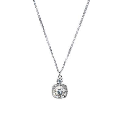 China Ladies Fashion Clavicle Luxury 925 Sterling Silver Moissanite Women Necklace Pendants for sale