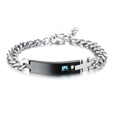 China Creative accessories CLASSIC bracelet titanium steel for men and women jewelry can be engraved bracelet for sale