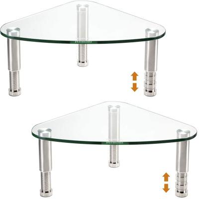 China Clear Acrylic Round 2 Pcs Barbell Pedestal Display Riser Monitor Stand for sale