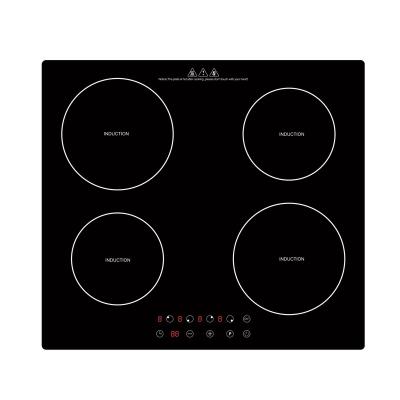 China Power Saving+Eco-Friendly 4 Burner Tuya APP Smartphone Control Induction Cook Top Crystal Induction Heating Stove With Touch Display for sale