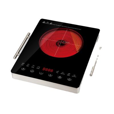 China Home Appliance 1 Burner Built in ceramic hob portable cooketop with handleon. , cooktop infrared induction, 2000w electric cooking stove for sale