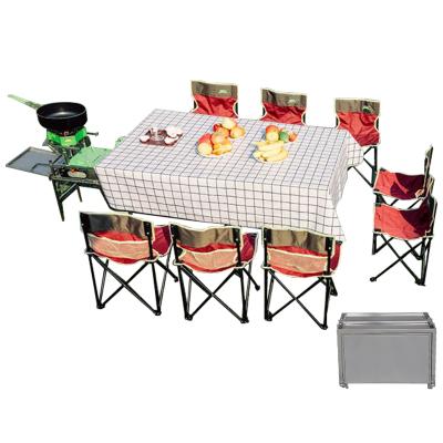 China 5-8 Portable Narrow Kitchen Outdoor Cooktops Camping Kitchen Portable Narrow Person Camping Serving Foldable Table for sale