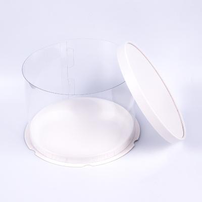 China Custom Clear Transparent Round Cake Box Handmade Cake Box Cake Box for sale