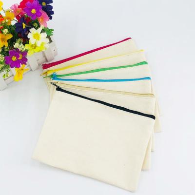 China 100% Reusable Canvas Pen Bags Case Fabric Eco-friendly Empty Colored Empty Custom Bag Zipper Filter Frame Pencil Canvas for sale